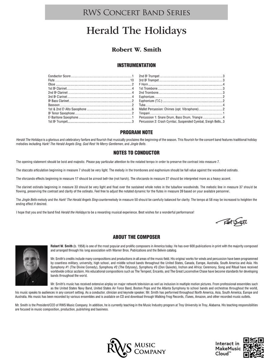 Herald the Holidays: Score Concert Band scores gallery preview page 2