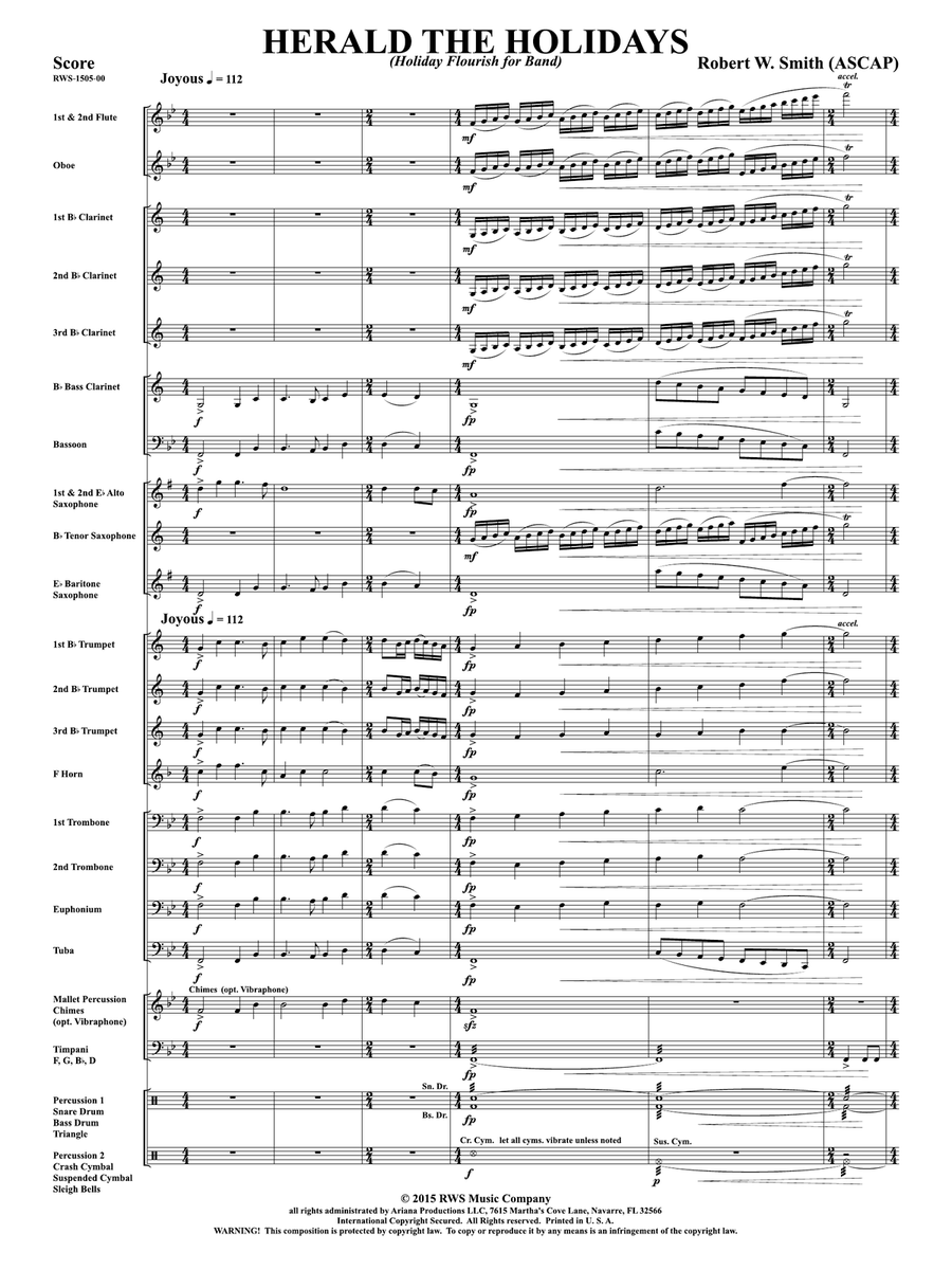 Herald the Holidays: Score Concert Band scores gallery preview page 3