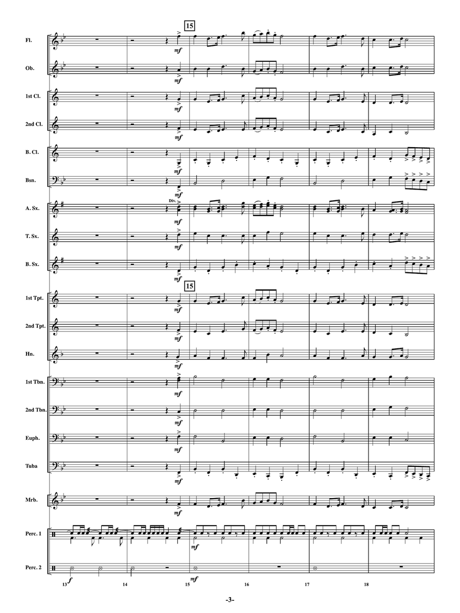 Spirit Of '44 - Concert March: Score Concert Band scores gallery preview page 5