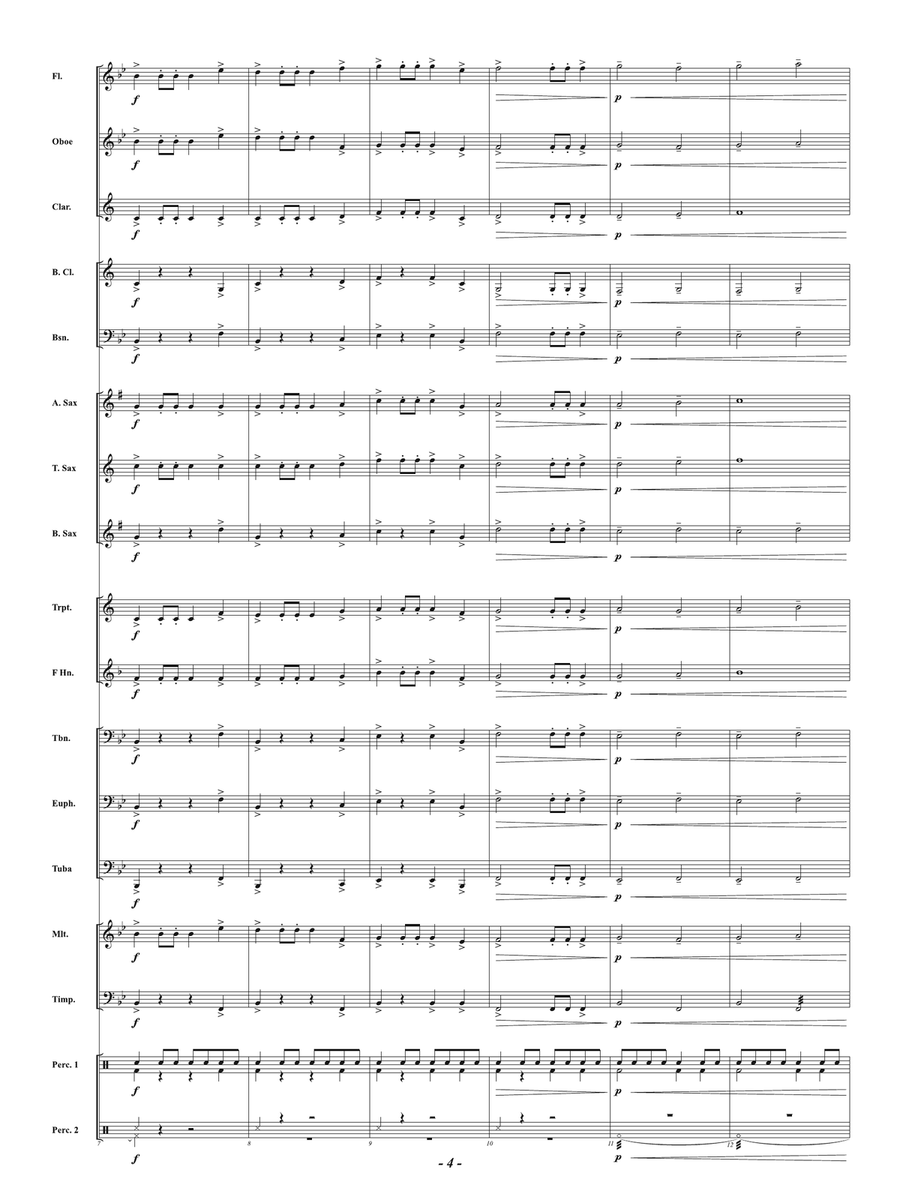 Inspiritus Overture: Score Concert Band scores gallery preview page 4
