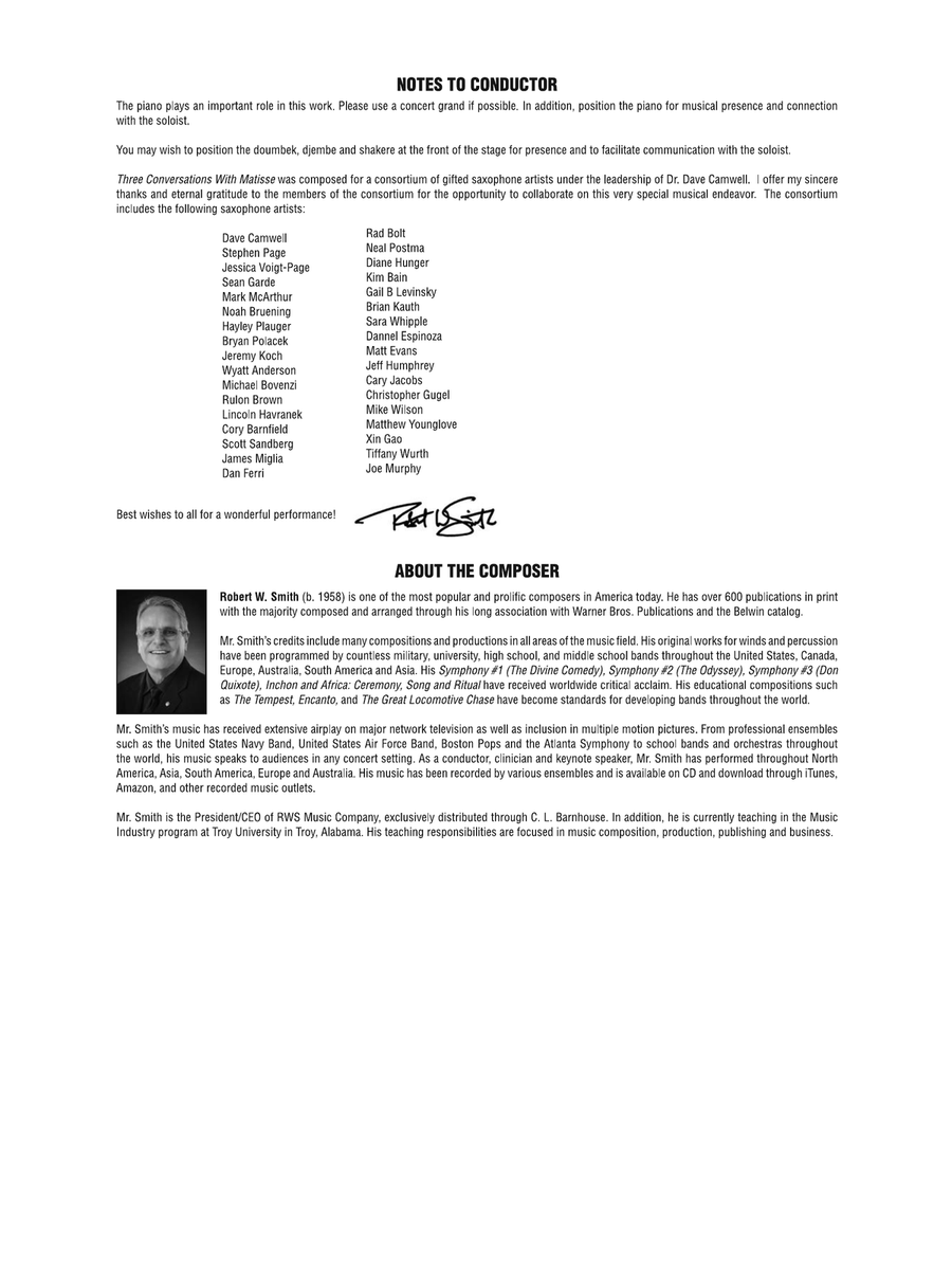 The Dance - Mvt. 1 from Three Conversations with Matisse: Score Concert Band scores gallery preview page 3