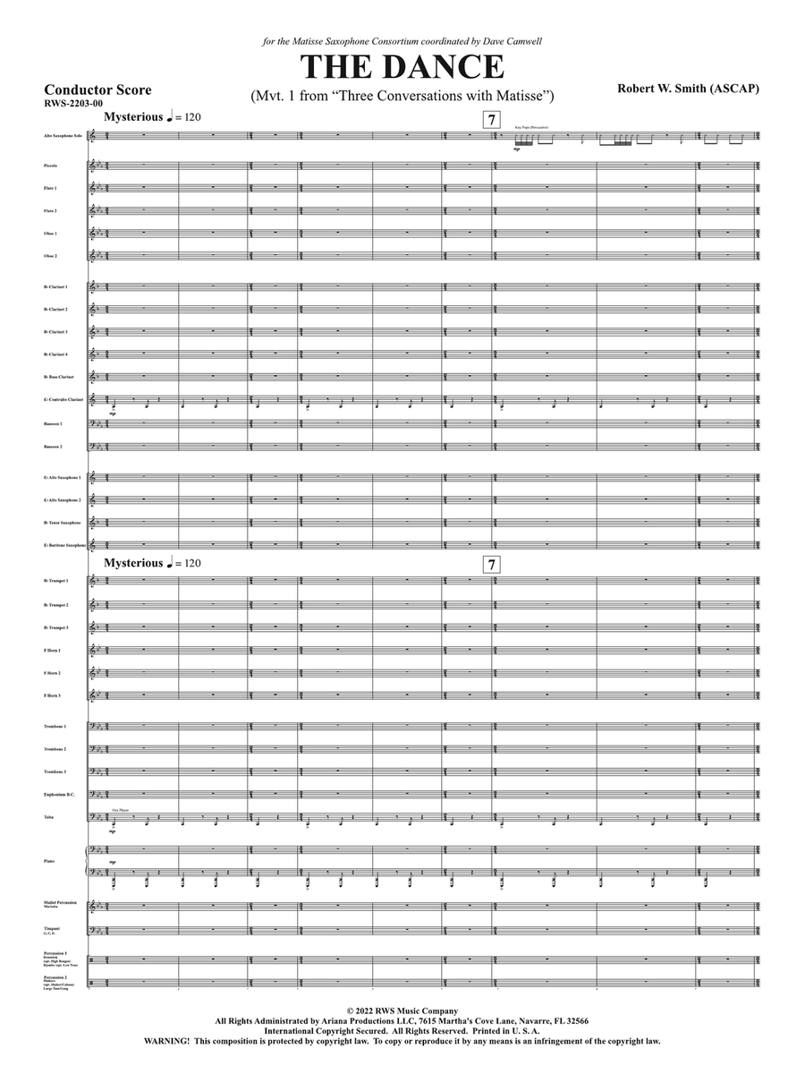 The Dance - Mvt. 1 from Three Conversations with Matisse: Score Concert Band scores gallery preview page 4