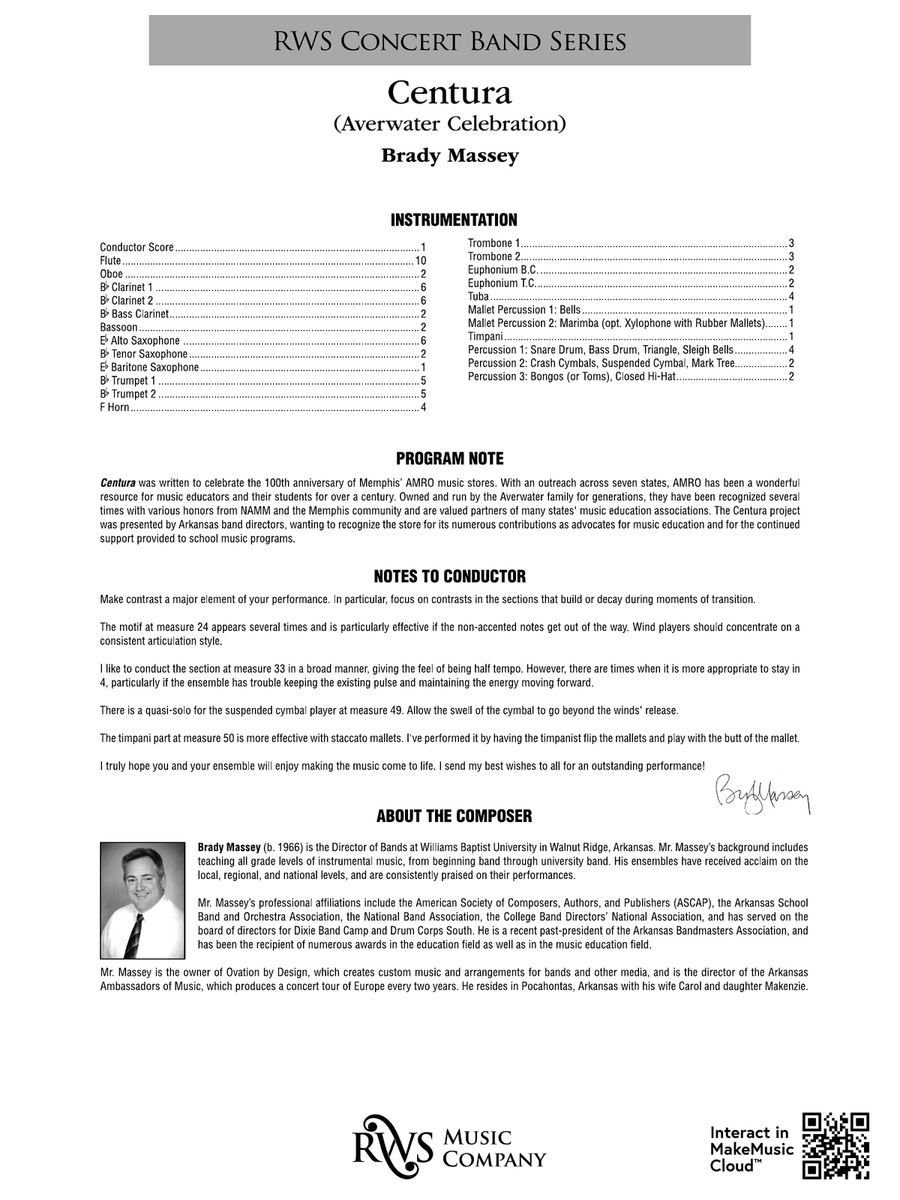 Centura - Averwater Celebration: Score Concert Band scores gallery preview page 2