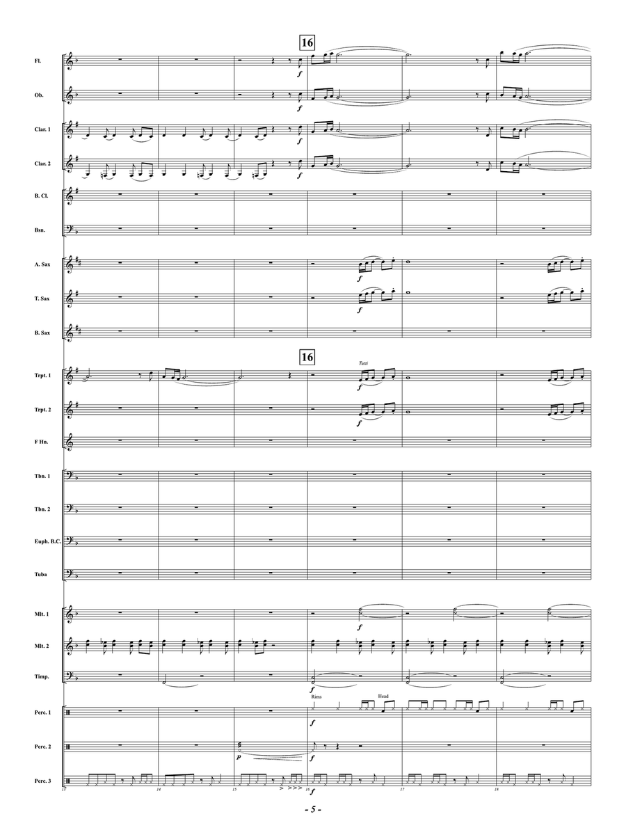 Centura - Averwater Celebration: Score Concert Band scores gallery preview page 5