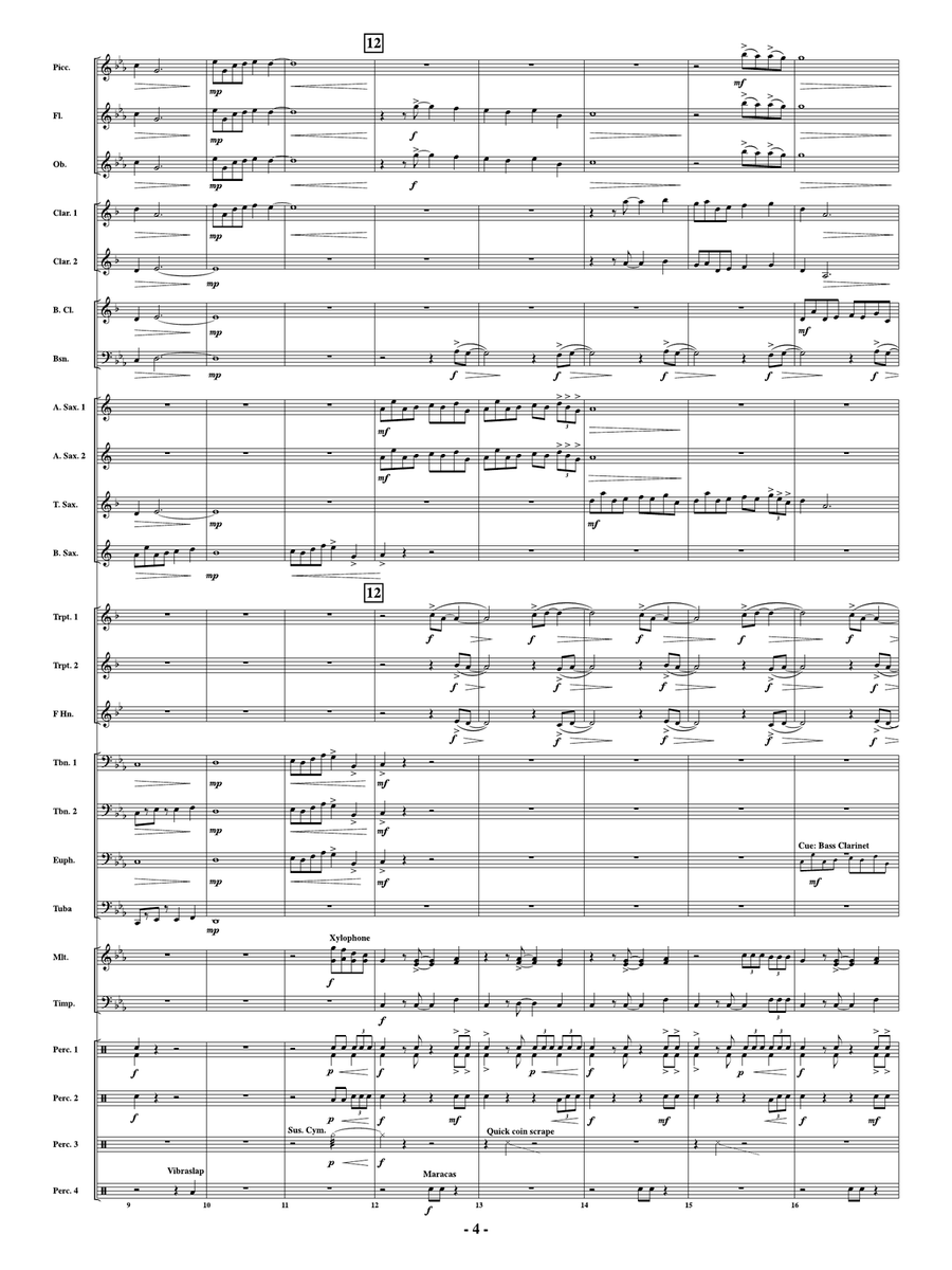 Tenacity: Score Tenacity: Score Concert Band scores gallery preview page 4