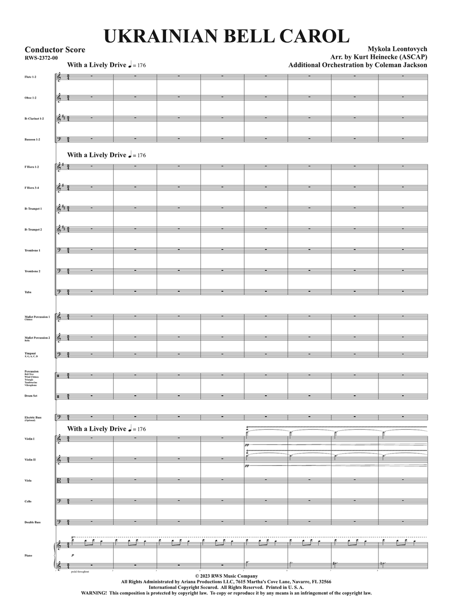 Ukrainian Bell Carol: Score Full Orchestra scores gallery preview page 3