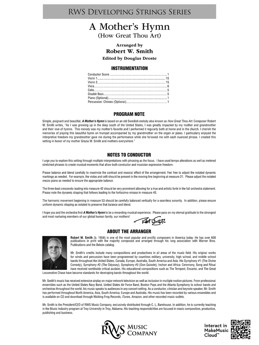A Mother's Hymn - How Great Thou Art: Score String Orchestra scores gallery preview page 2