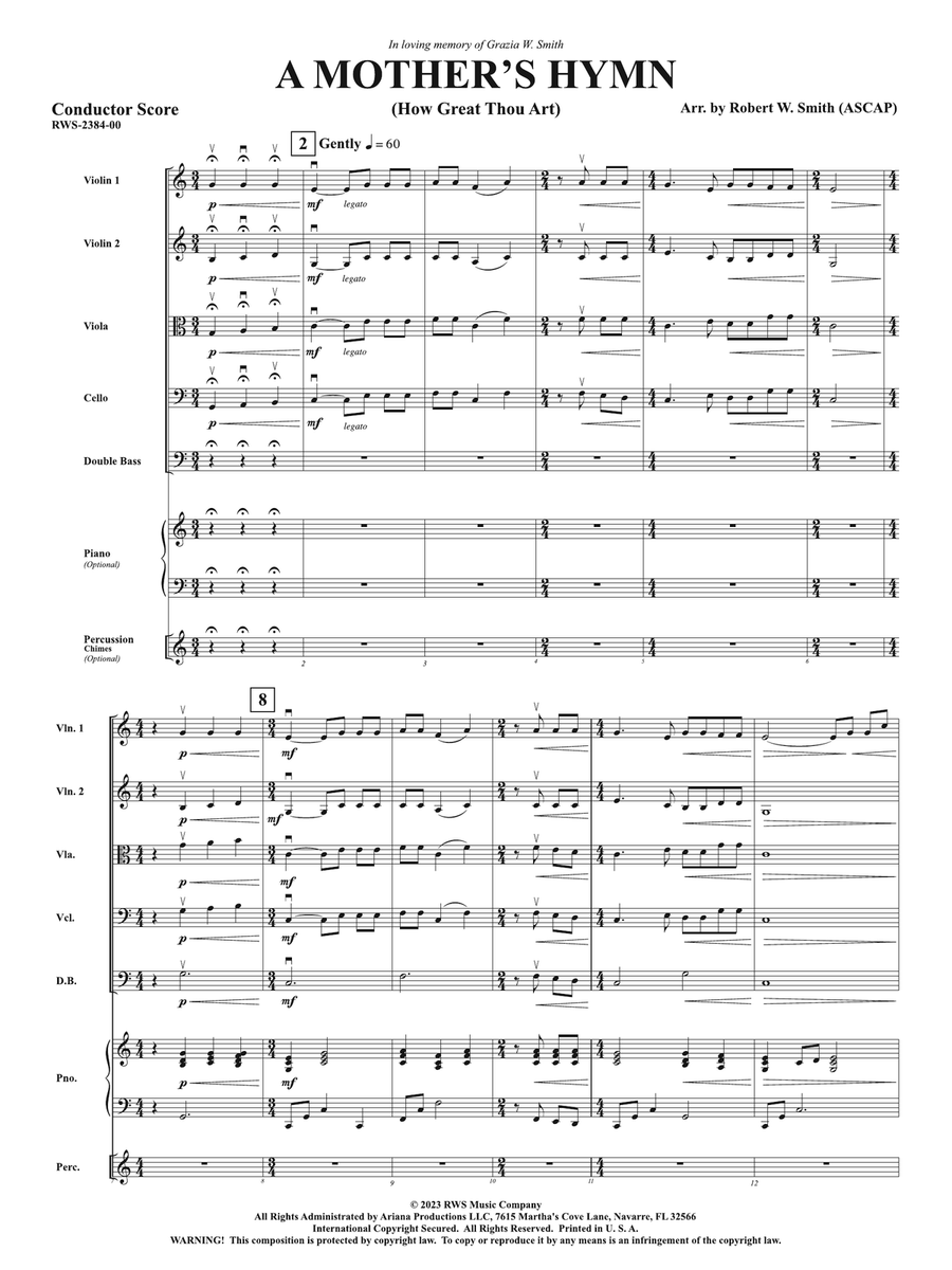 A Mother's Hymn - How Great Thou Art: Score String Orchestra scores gallery preview page 3