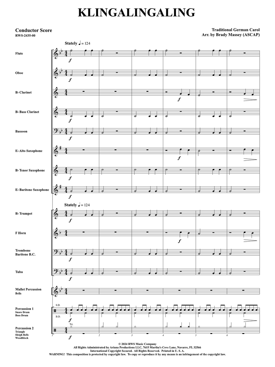 Klingalingaling: Score Klingalingaling: Score Concert Band scores gallery preview page 3