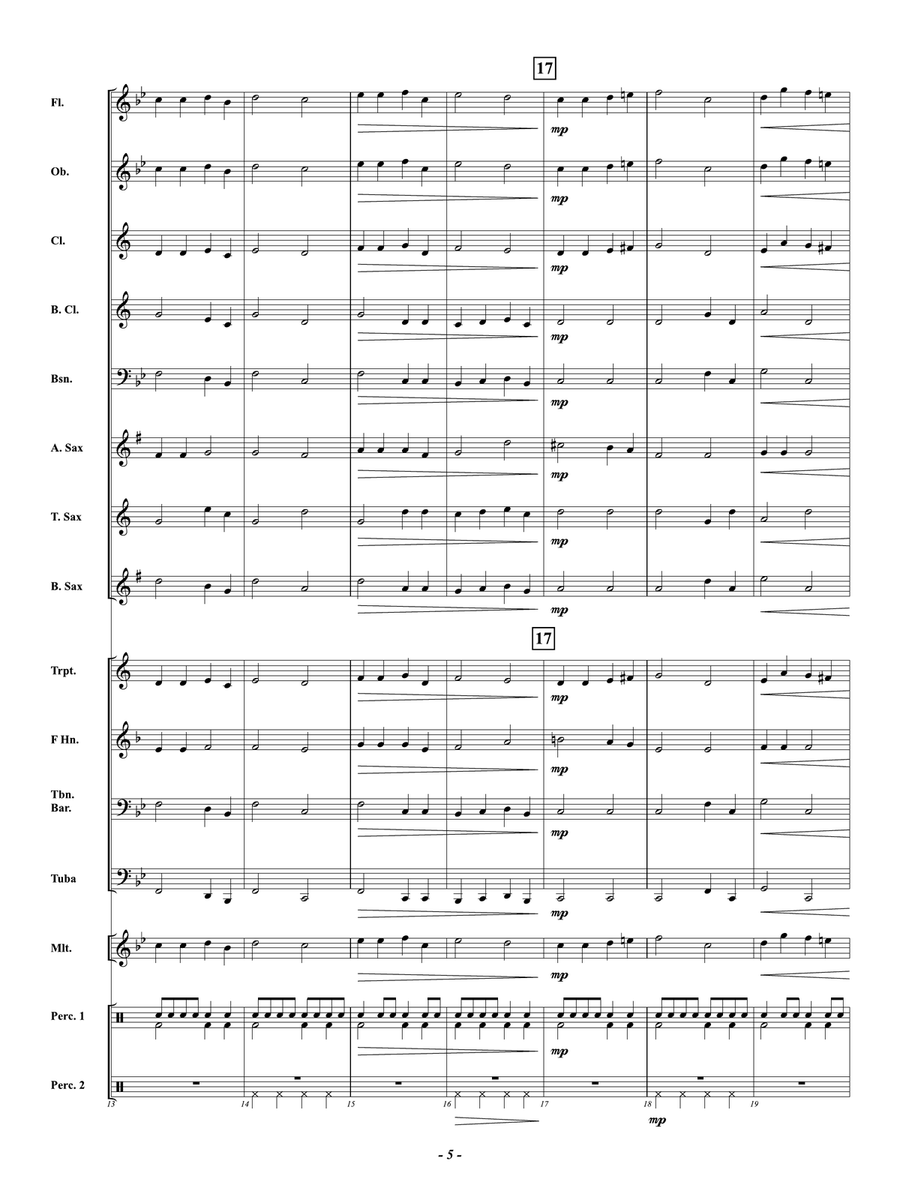 Klingalingaling: Score Klingalingaling: Score Concert Band scores gallery preview page 5