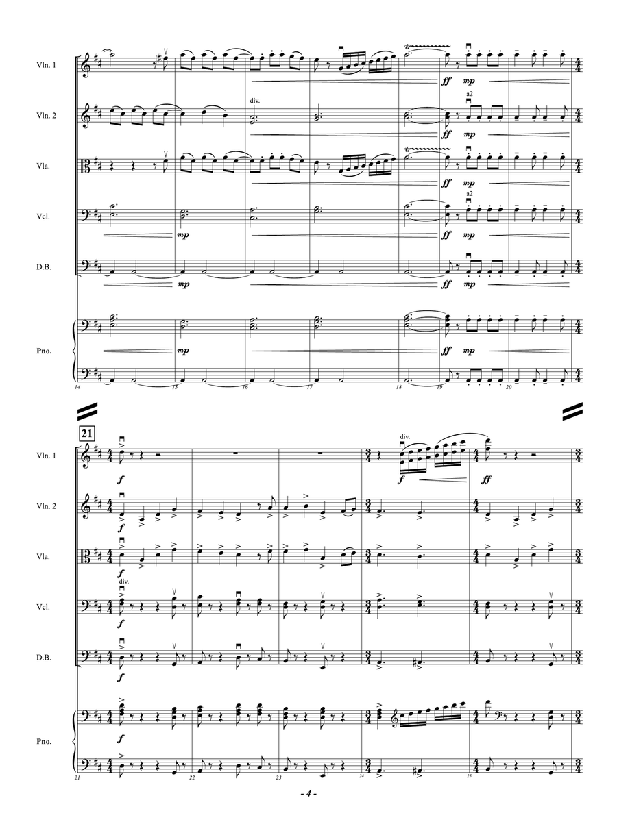 Fanfare For The Festival Of Lights: Score String Orchestra scores gallery preview page 4