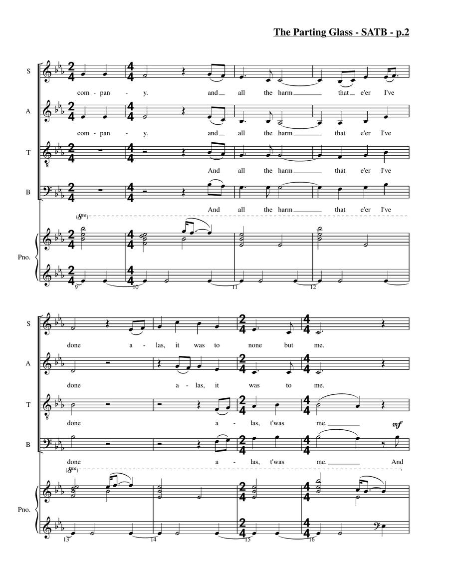 The Parting Glass (SATB) The Parting Glass (SATB) 4-Part scores gallery preview page 3