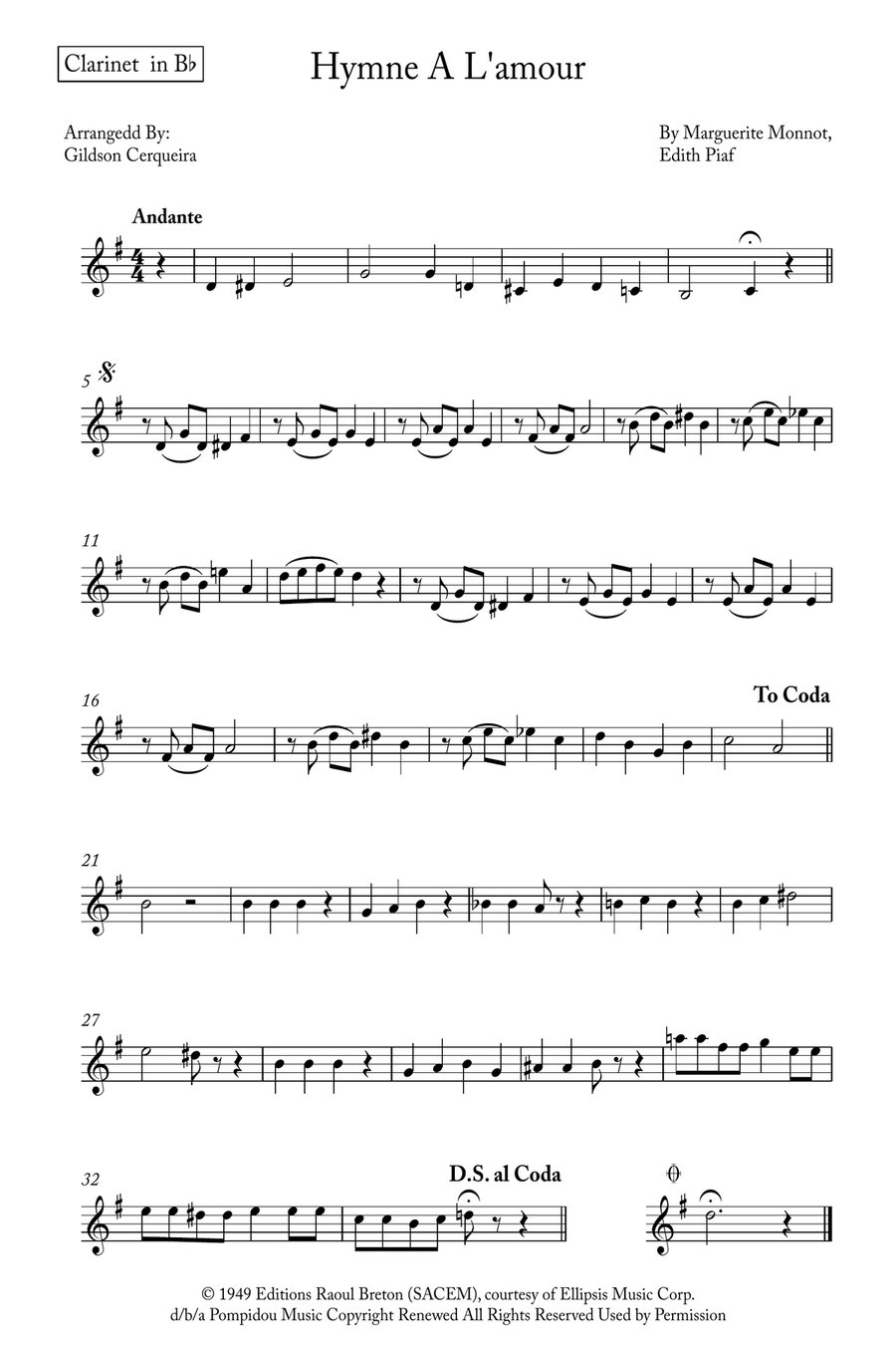 Hymne A L'amour Woodwind Trio scores gallery preview page 5