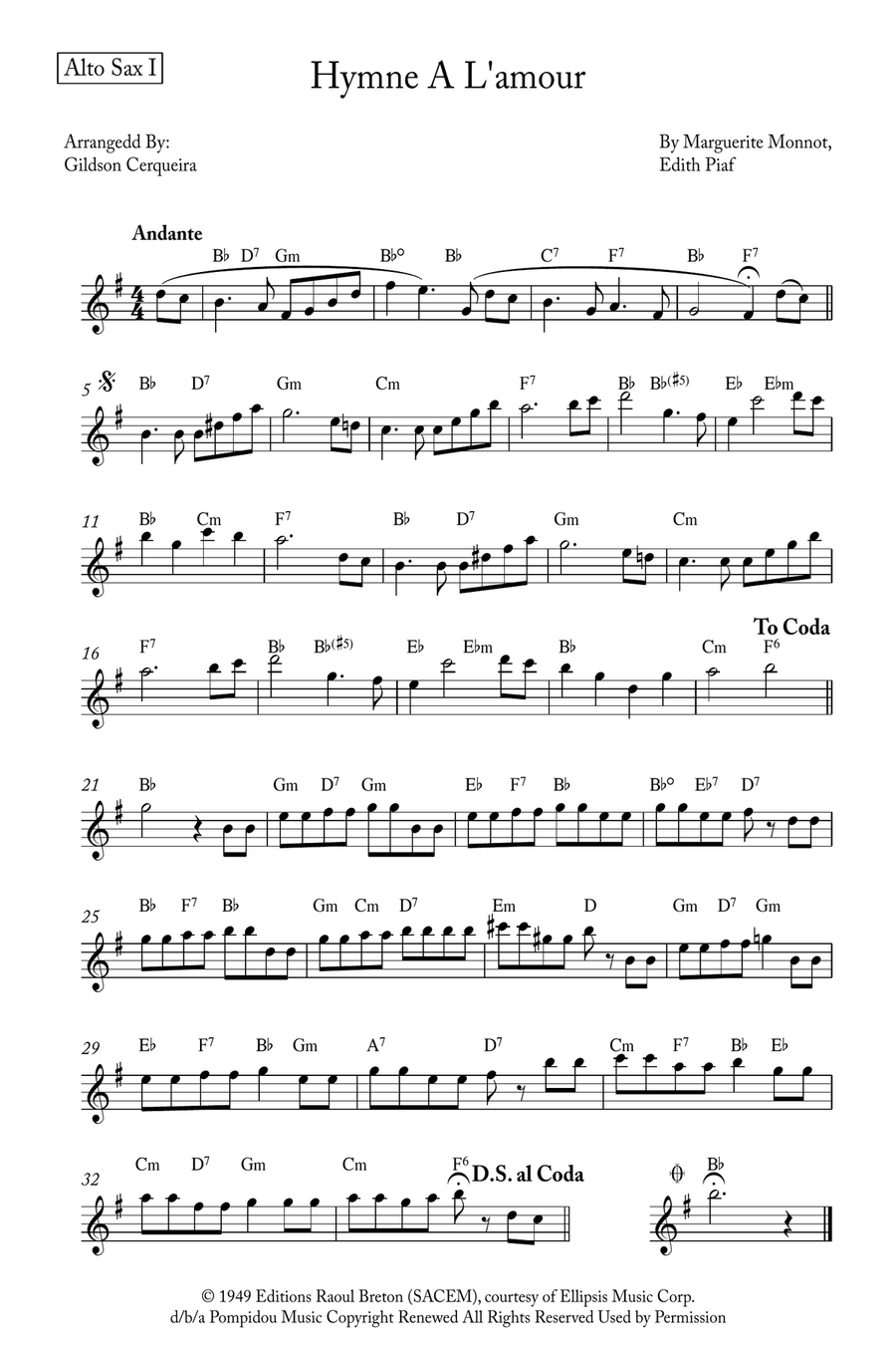 Hymne A L'amour Woodwind Trio scores gallery preview page 4