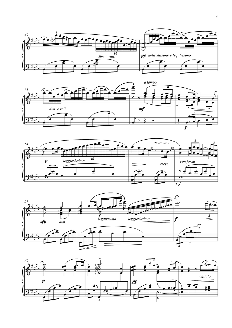 Romance from Chopin's Piano Concerto No. 1 Op 11 Second movement for Solo Piano Chamber Music scores gallery preview page 5