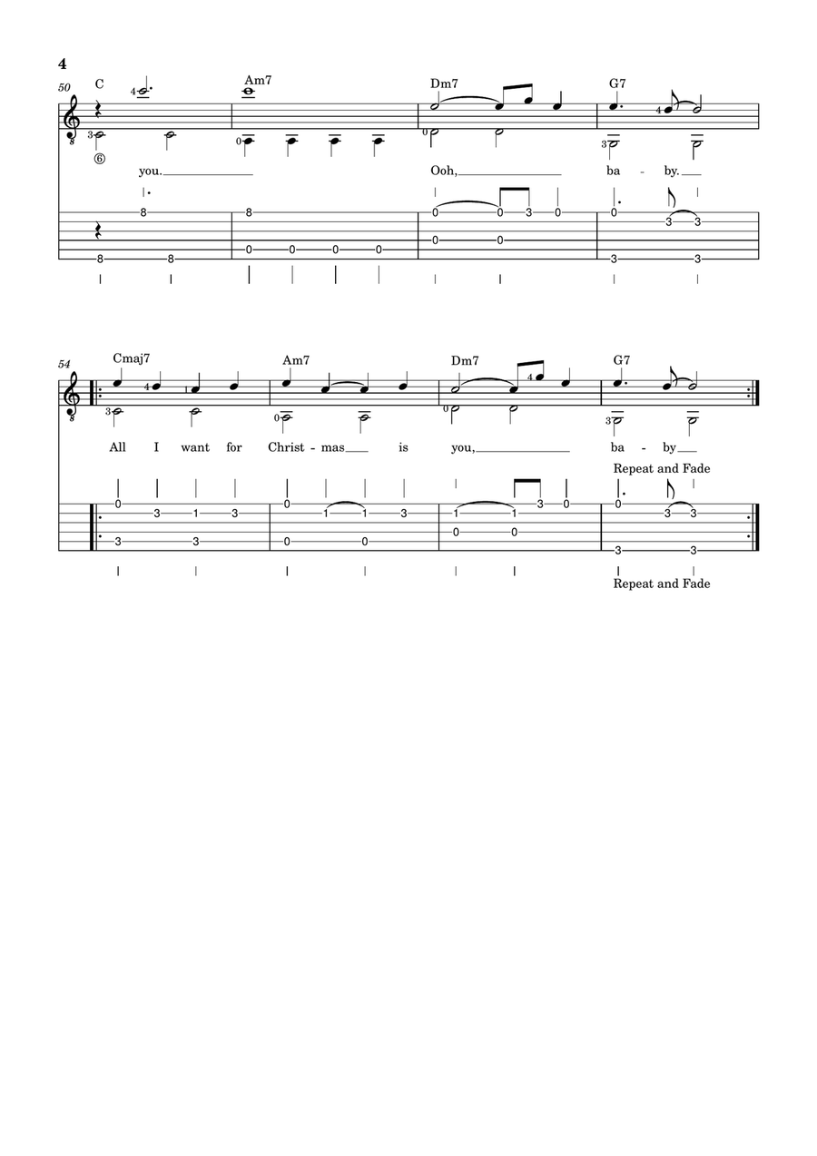 All I Want For Christmas Is You Acoustic Guitar scores gallery preview page 4