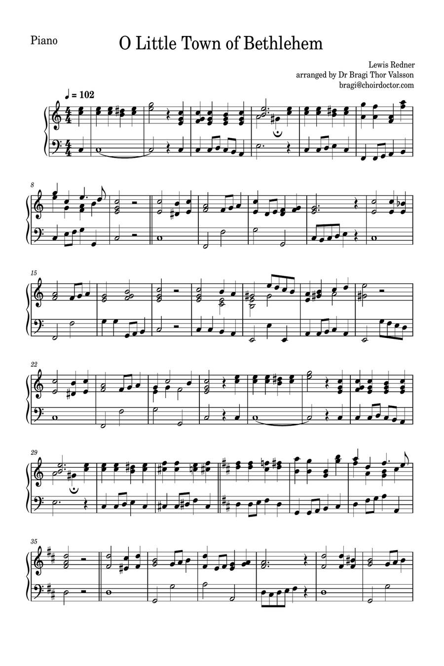 O Little Town of Bethlehem - Viola with Piano accompaniment Viola scores gallery preview page 6