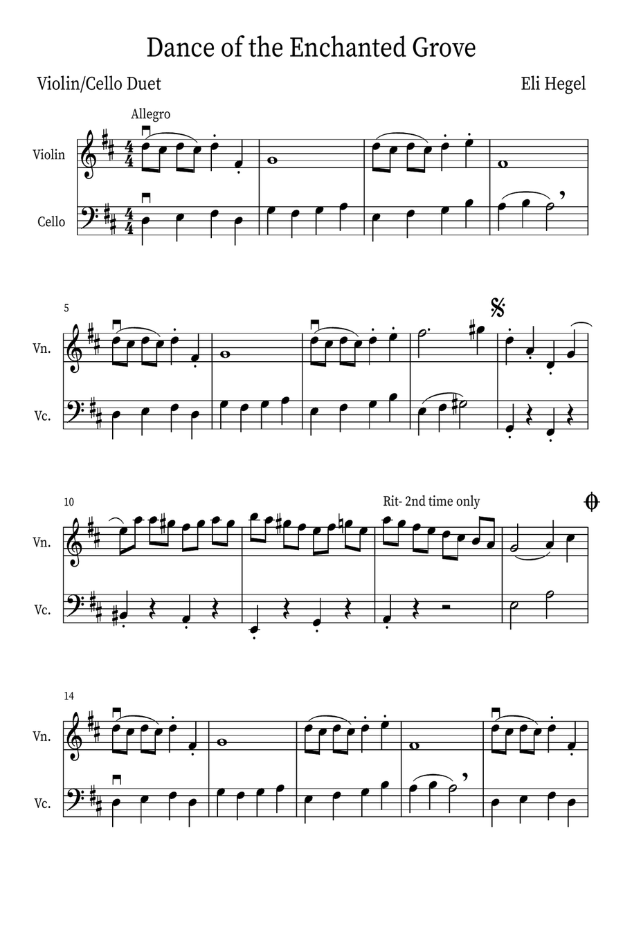 Dance of the Enchanted Grove Score and Parts scores gallery preview page 1