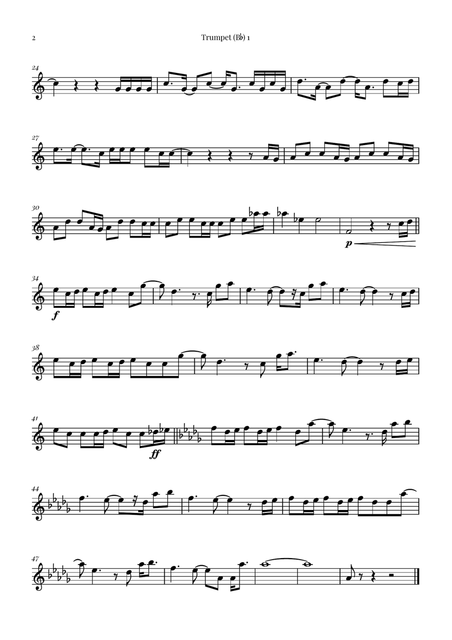 How Far I'll Go Brass Quartet scores gallery preview page 5
