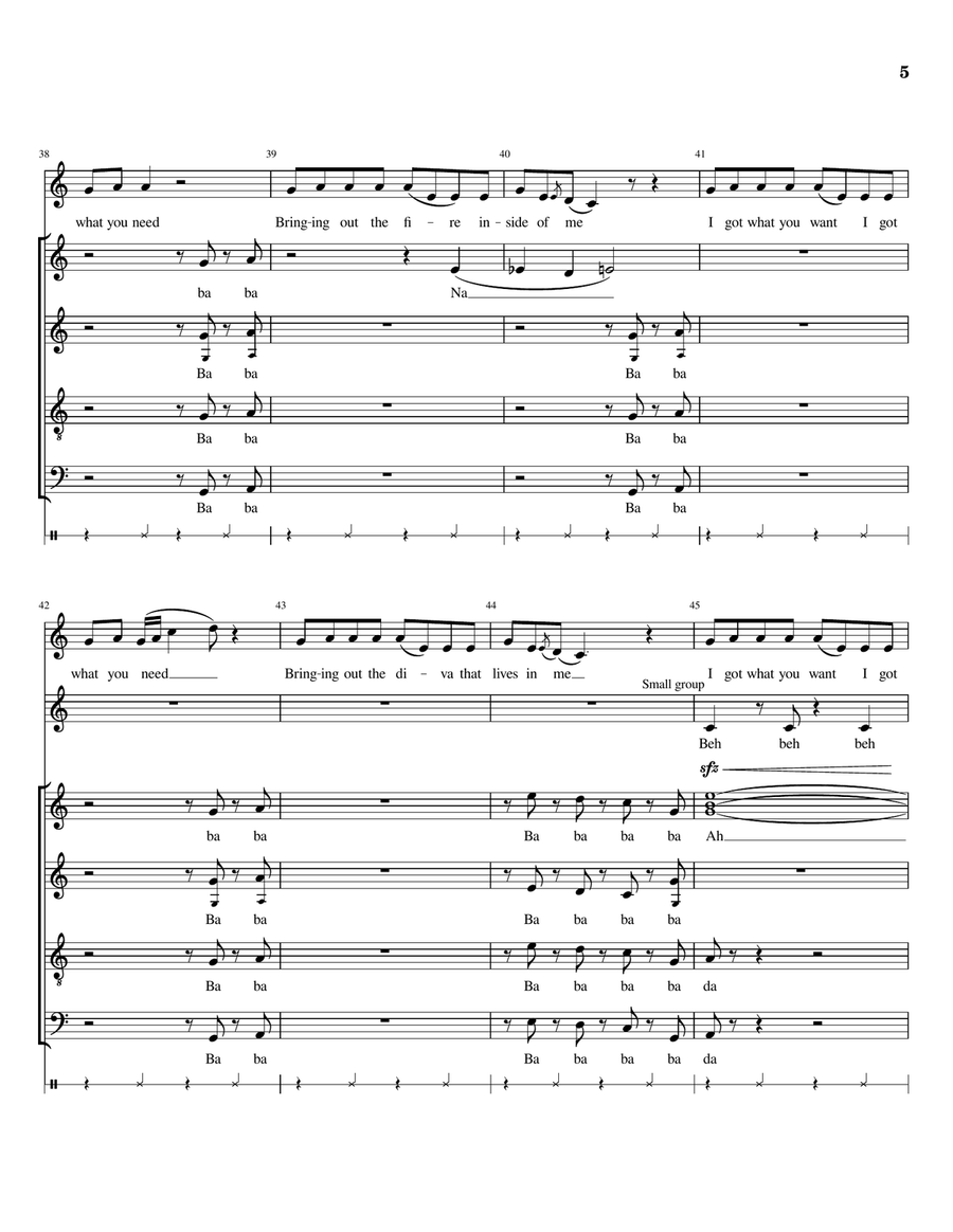 What You Need Divisi scores gallery preview page 5