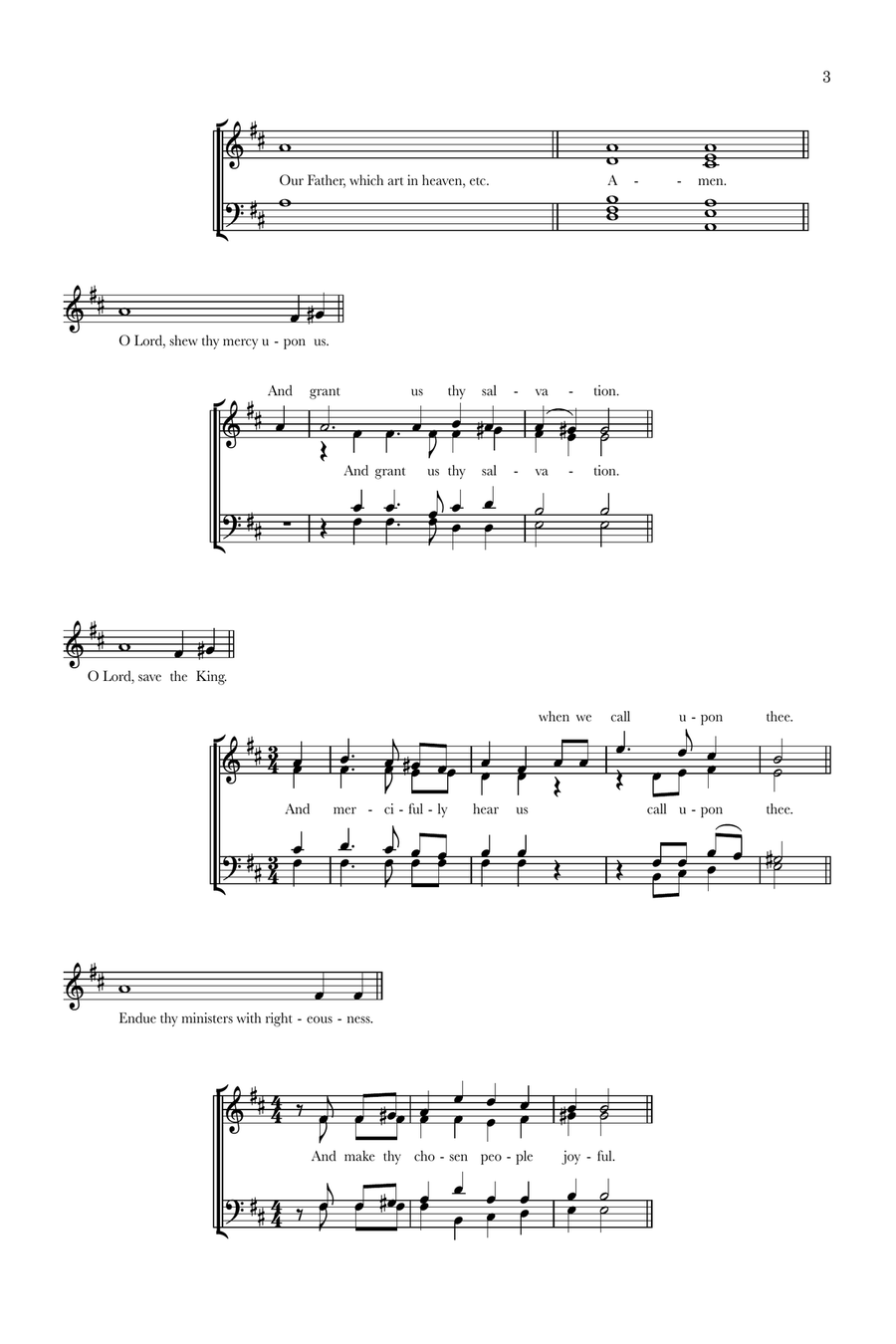 Preces and Responses Preces and Responses 4-Part scores gallery preview page 3