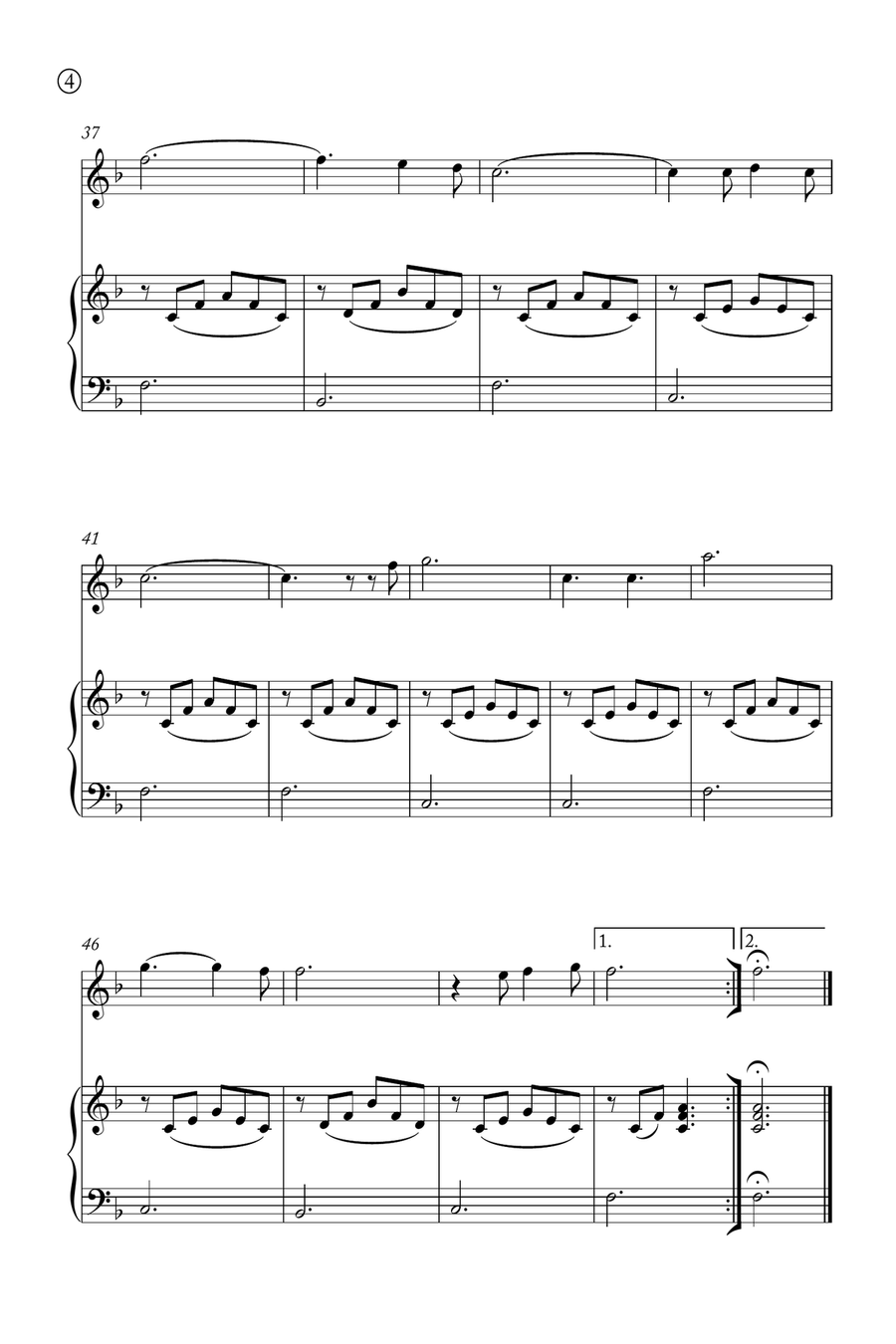 Oh Holy night Piano scores gallery preview page 4
