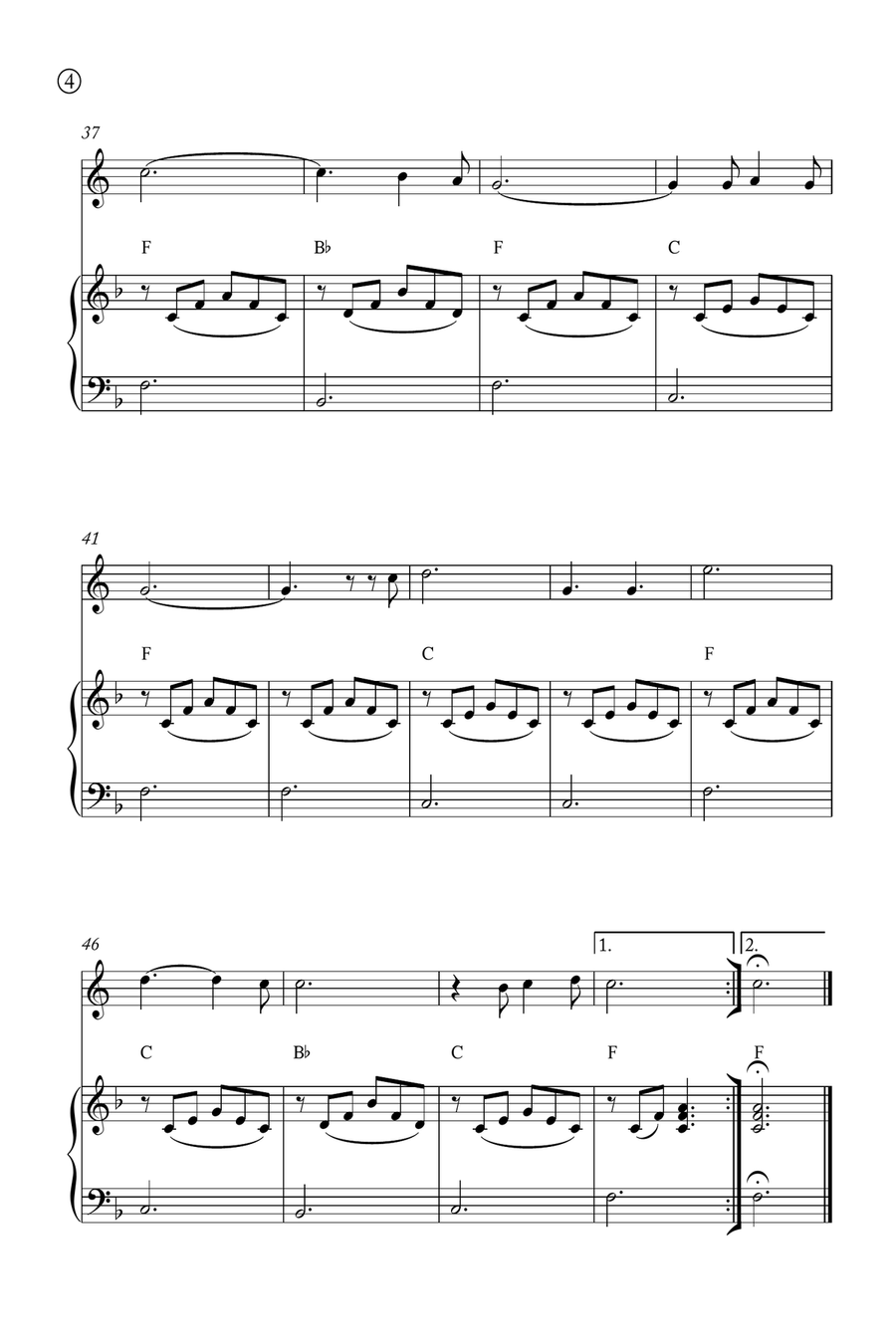 Oh Holy night Horn scores gallery preview page 4