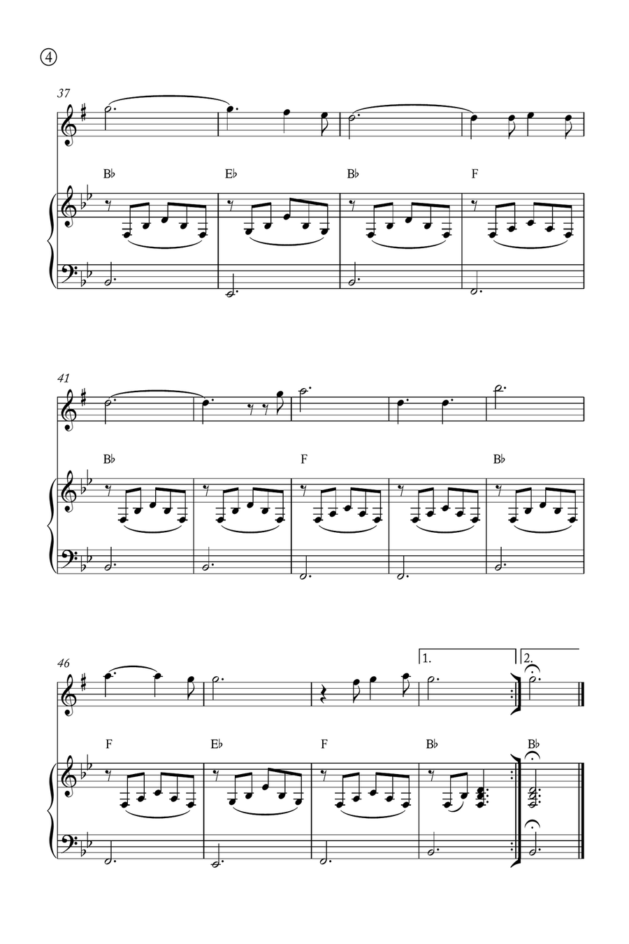 Oh Holy night Alto Saxophone scores gallery preview page 4