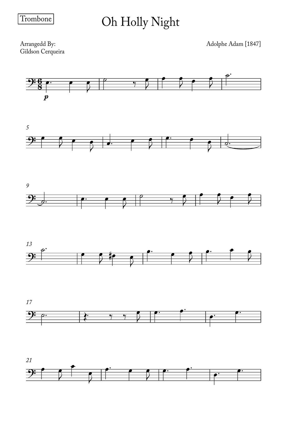 Oh Holy night Piano scores gallery preview page 5