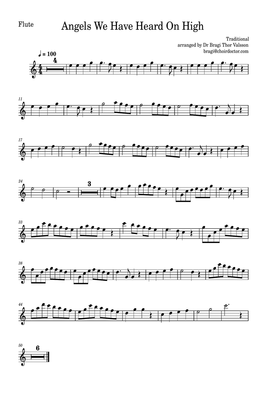 Angels We Have Heard on High - Flute with Piano accompaniment Flute Solo scores gallery preview page 5