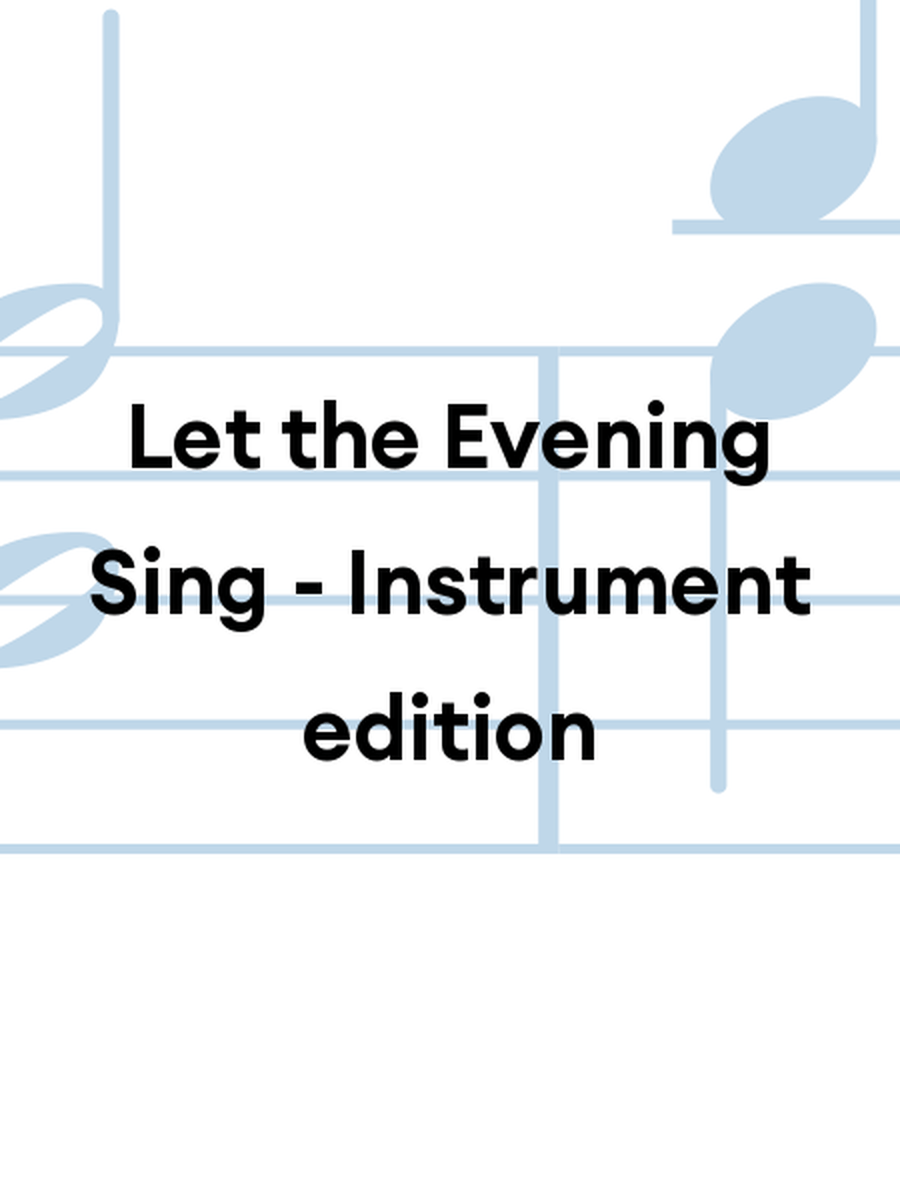 Let the Evening Sing - Instrument edition Cello scores gallery preview page 1
