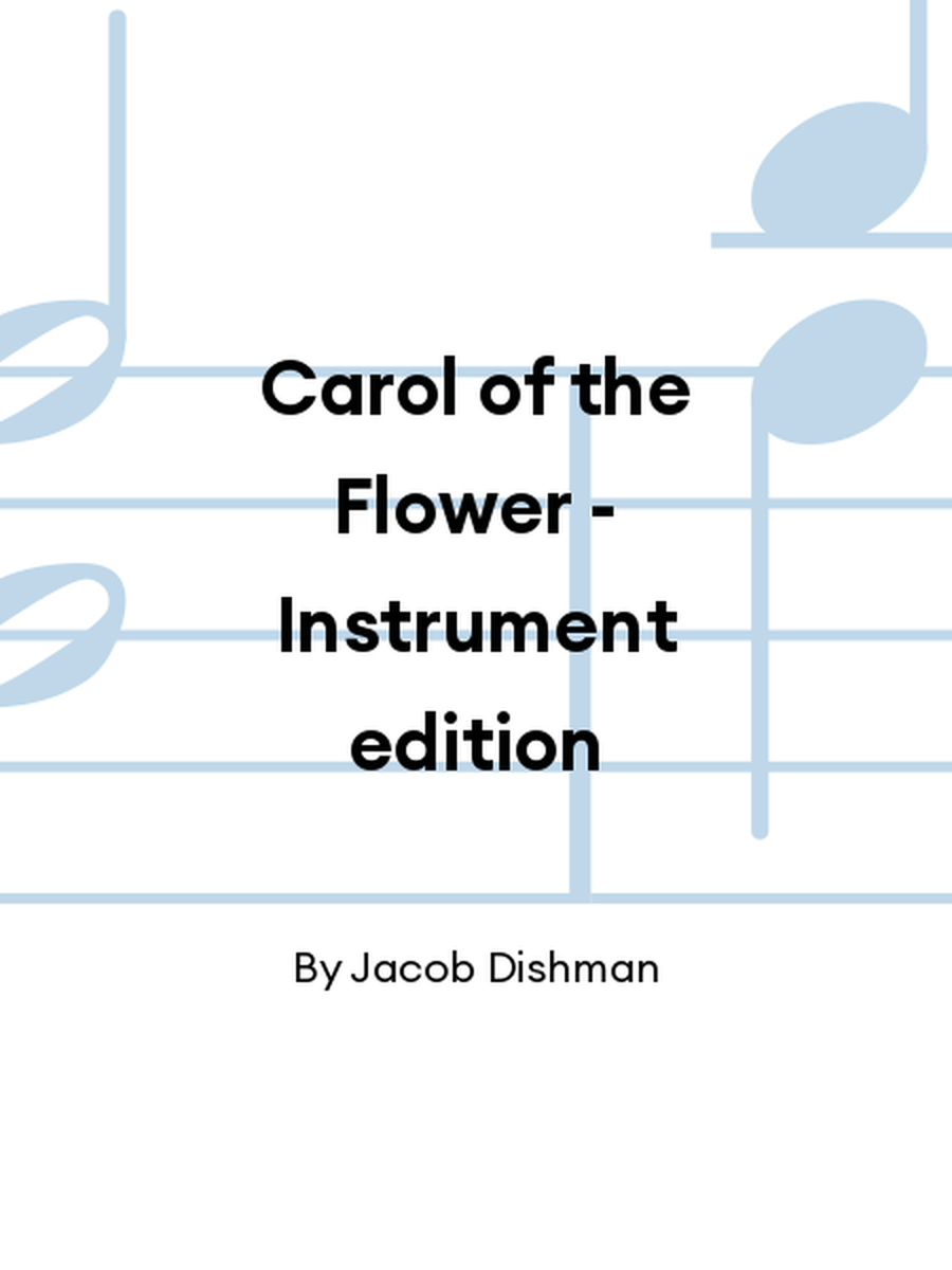 Carol of the Flower - Instrument edition Cello scores gallery preview page 1