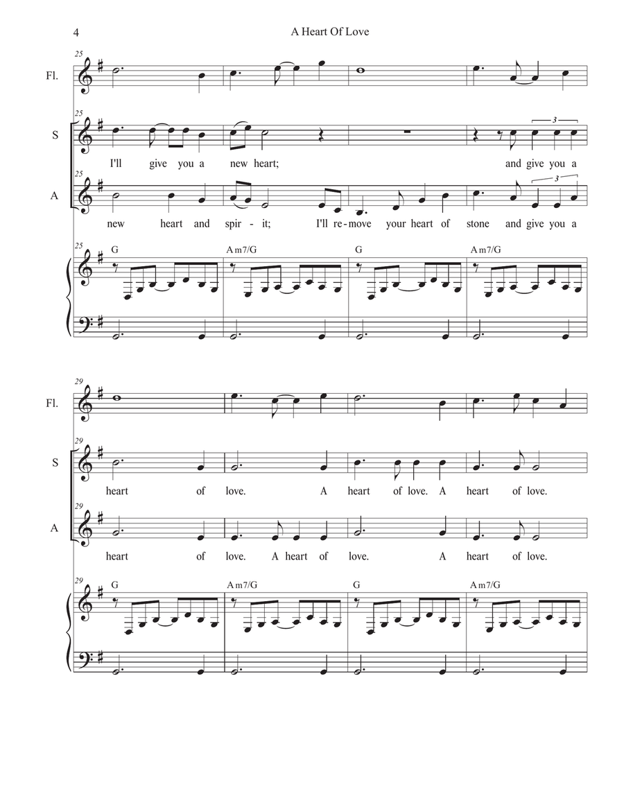 A Heart Of Love (Duet for Soprano and Alto solo) Alto Voice scores gallery preview page 4