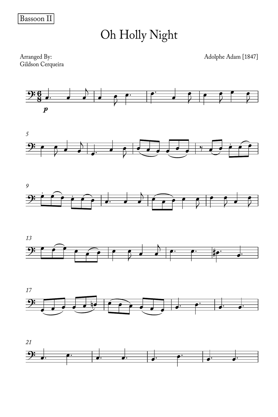 Oh Holy night Woodwind Duet scores gallery preview page 6