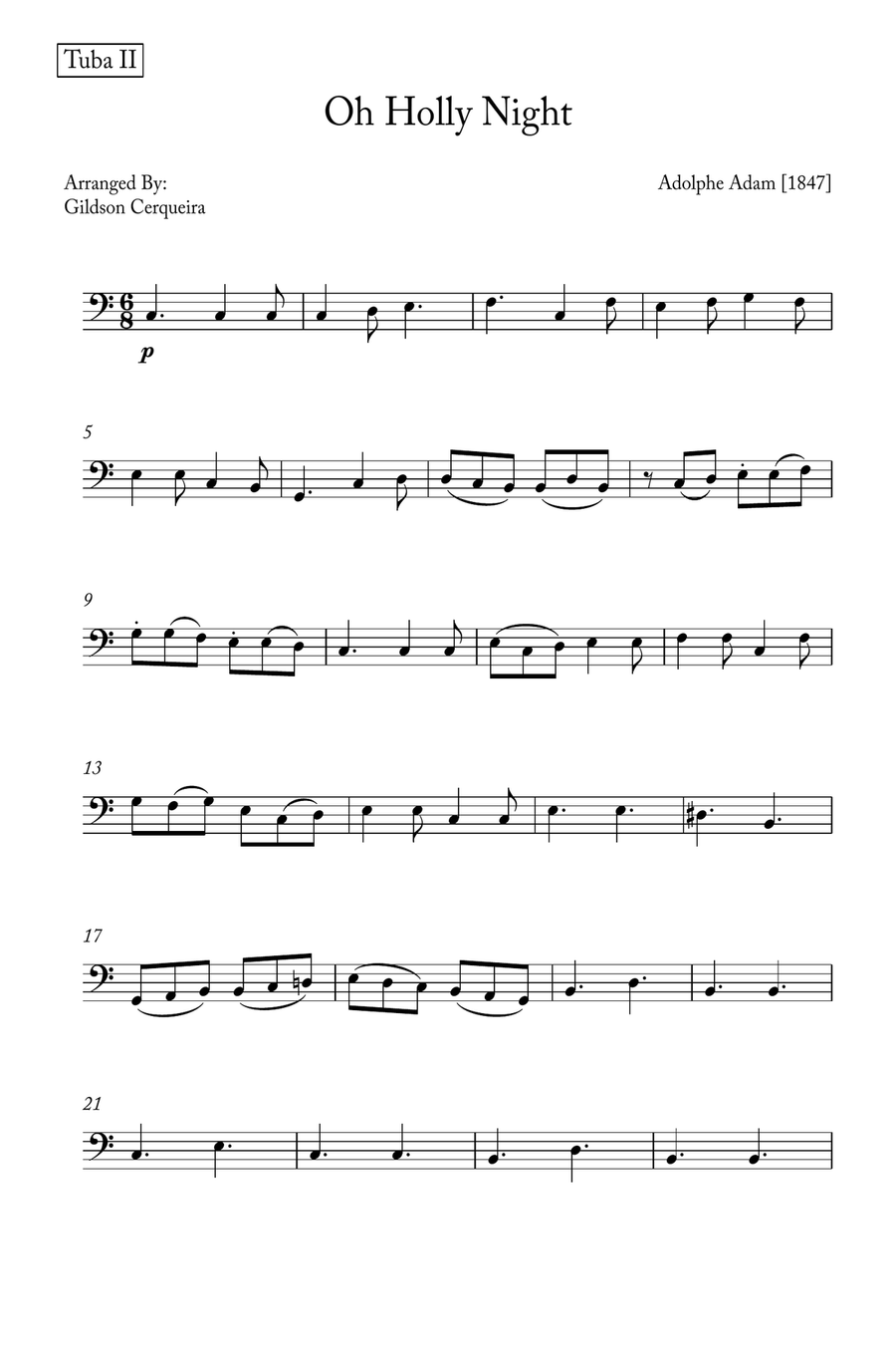 Oh Holy night Brass Duet scores gallery preview page 6
