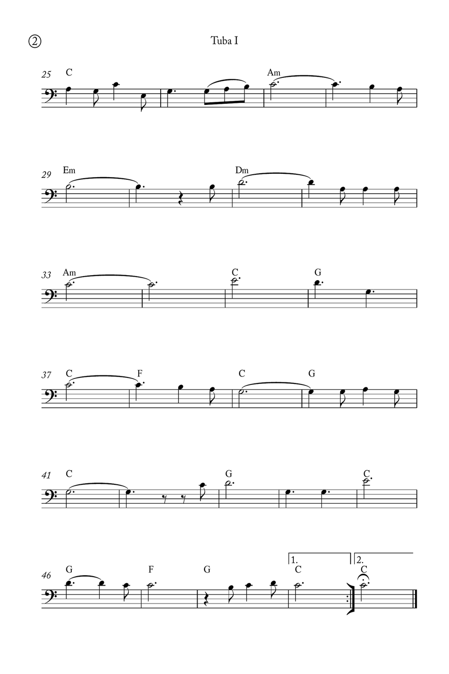 Oh Holy night Brass Duet scores gallery preview page 5