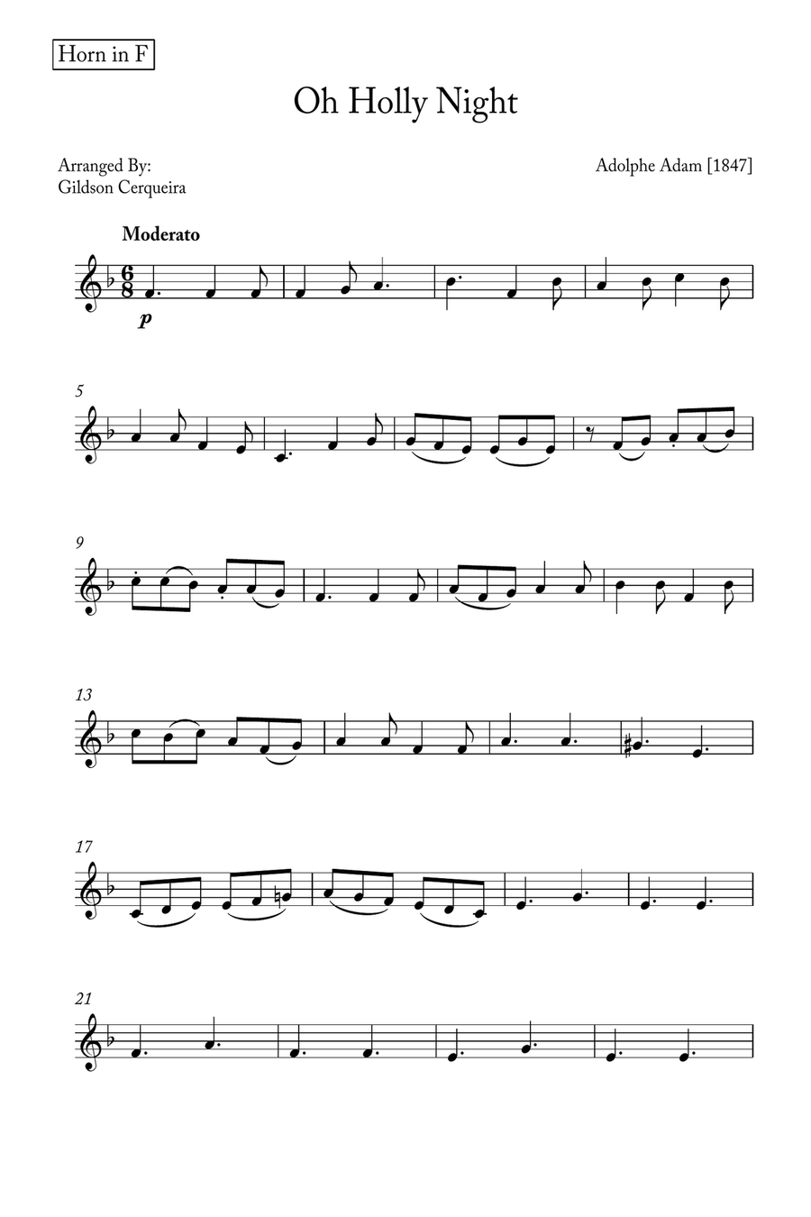 Oh Holy night Brass Duet scores gallery preview page 6