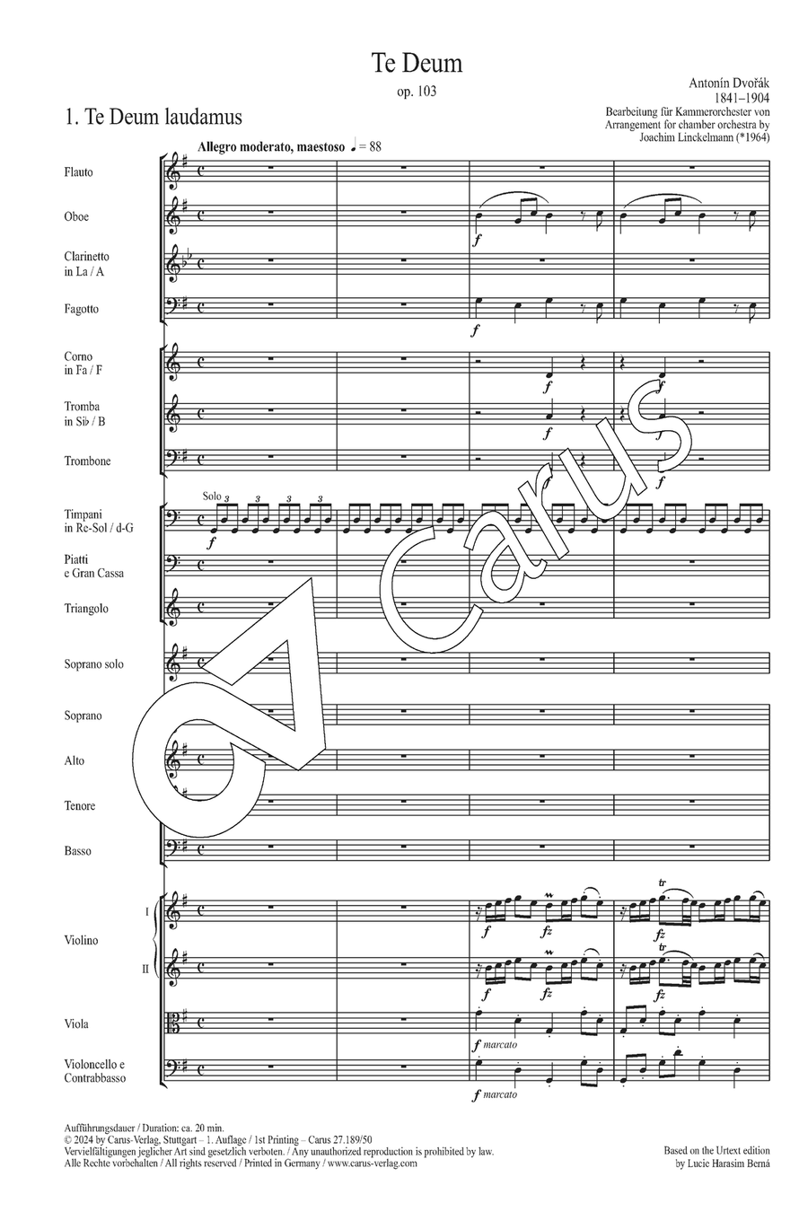 Te Deum Te Deum 4-Part scores gallery preview page 7