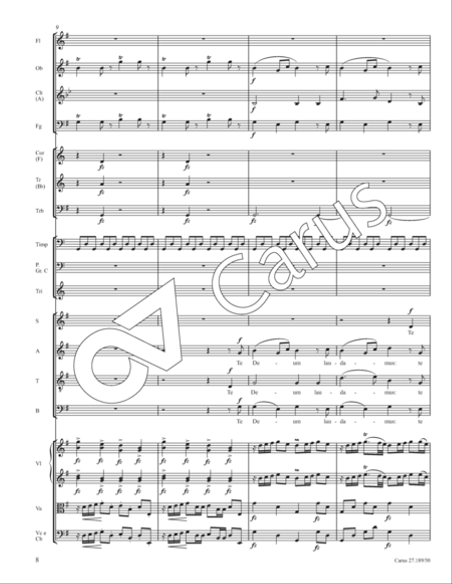Te Deum Te Deum 4-Part scores gallery preview page 9