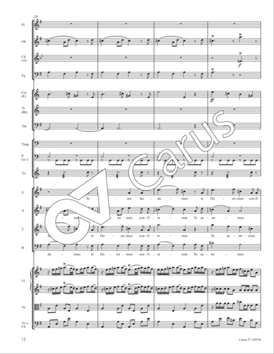 Te Deum Te Deum 4-Part scores gallery preview page 13