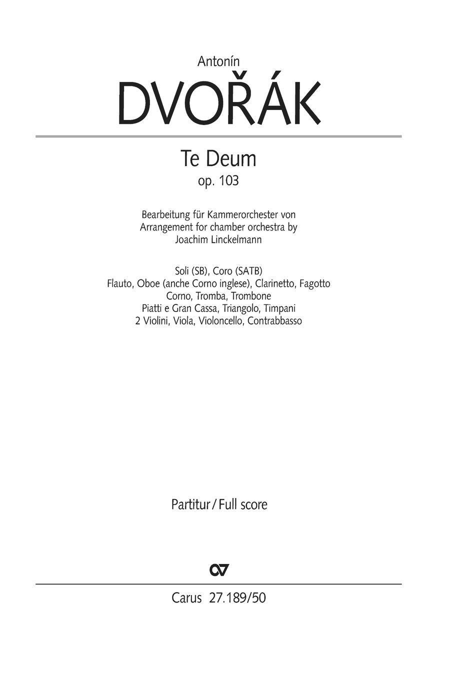 Te Deum Te Deum 4-Part scores gallery preview page 2