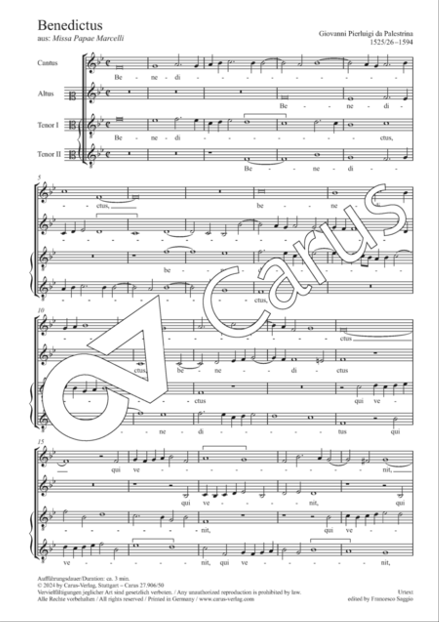 Benedictus Benedictus Score scores gallery preview page 3
