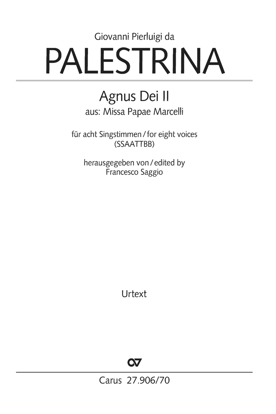 Agnus Dei II Agnus Dei II SSAATTBB scores gallery preview page 2