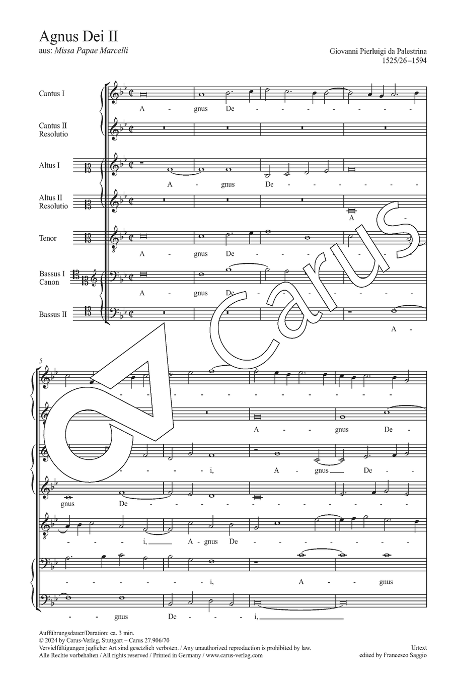 Agnus Dei II Agnus Dei II SSAATTBB scores gallery preview page 3