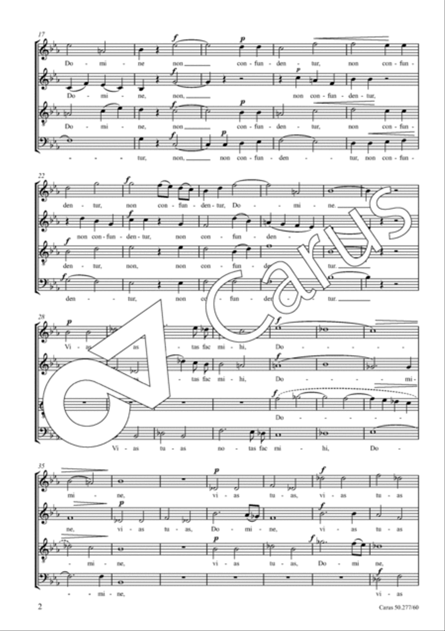 Offertorium in E flat major JWV 74 4-Part scores gallery preview page 3