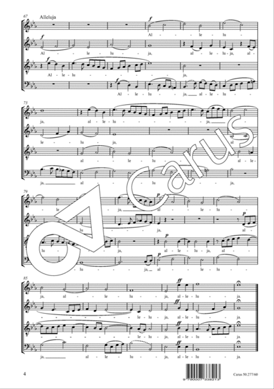 Offertorium in E flat major JWV 74 4-Part scores gallery preview page 5