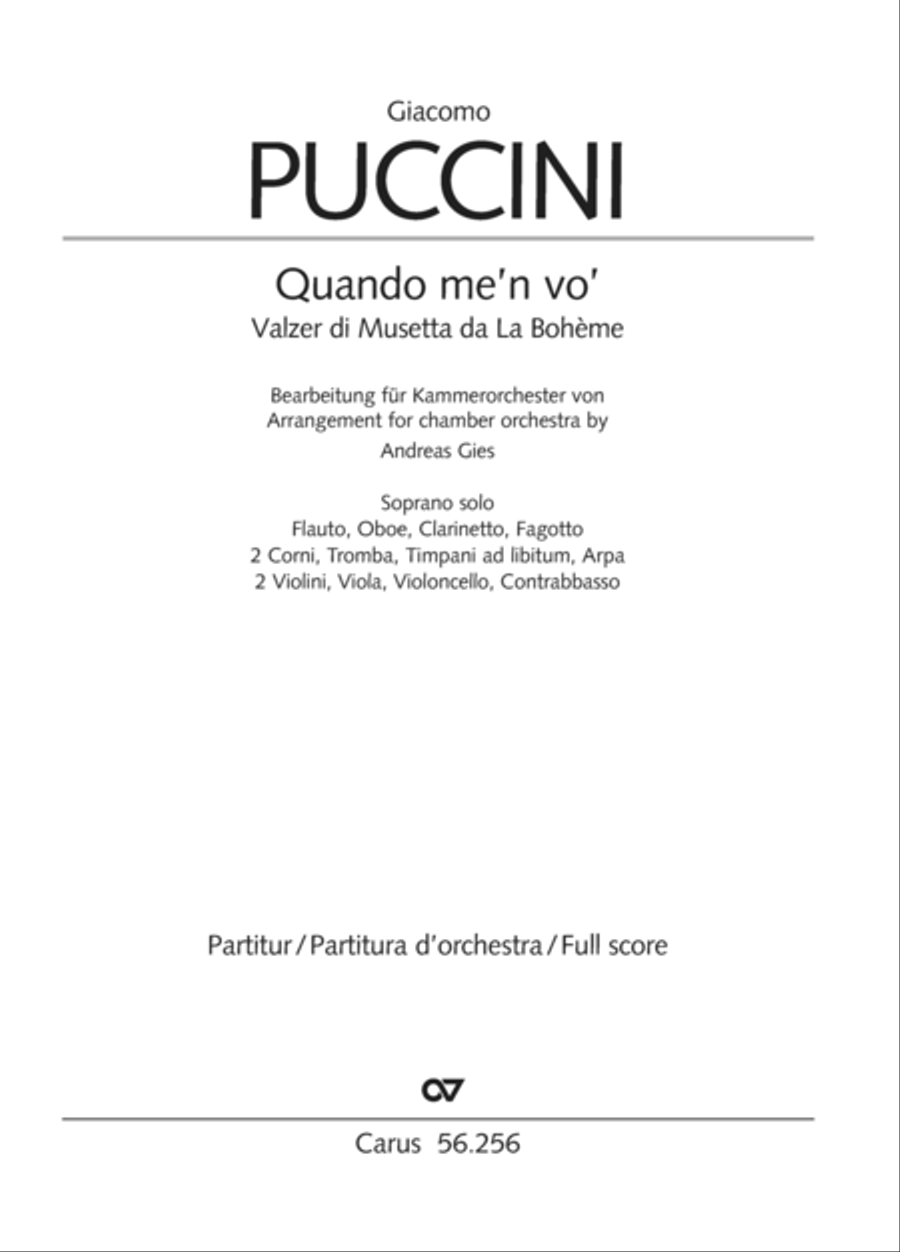 Quando me'n vo' Orchestra scores gallery preview page 2