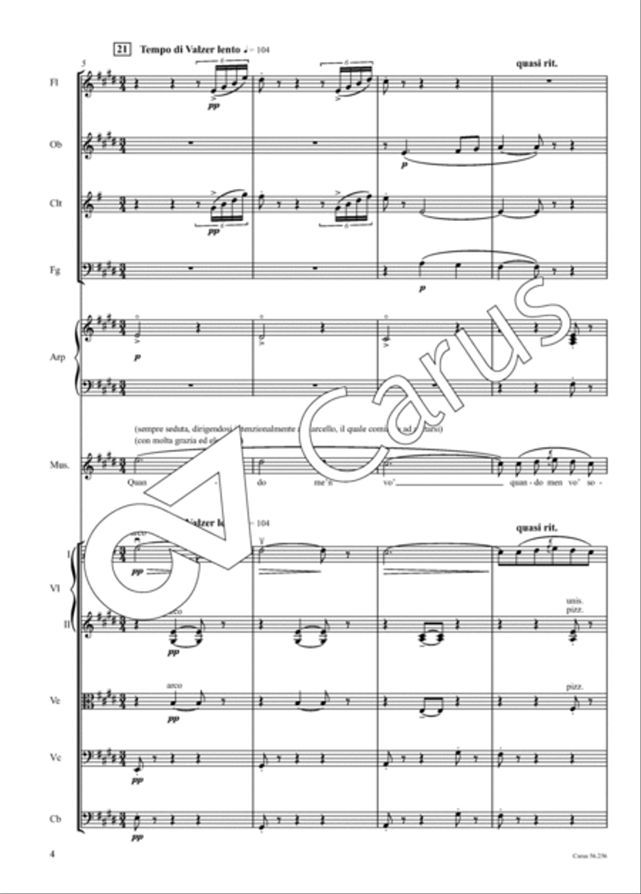 Quando me'n vo' Orchestra scores gallery preview page 5