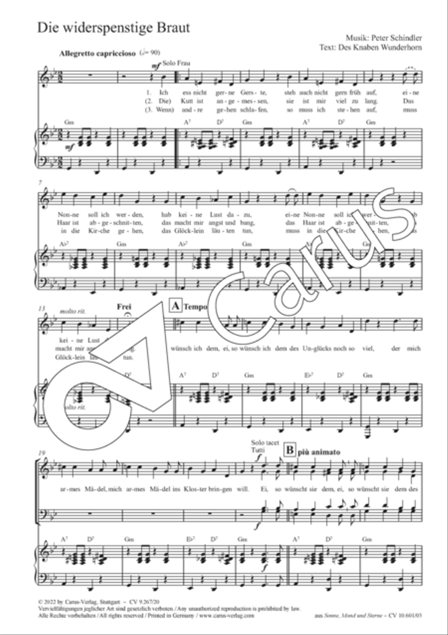 Die widerspenstige Braut 4-Part scores gallery preview page 3