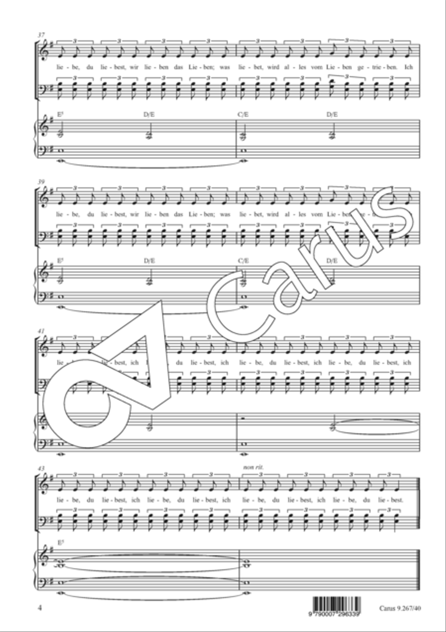 Ich liebe, du liebest Ich liebe, du liebest 4-Part scores gallery preview page 5